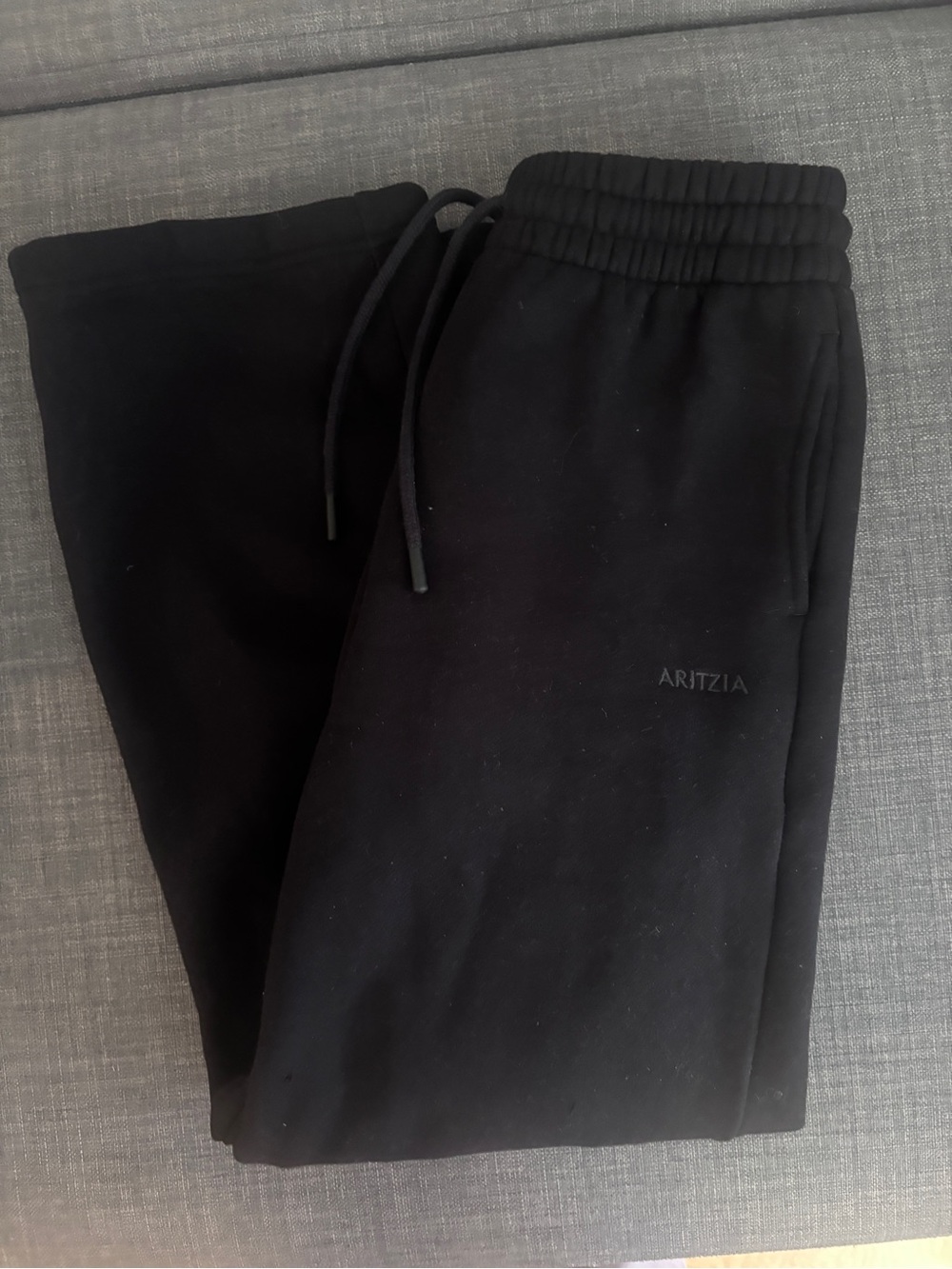 NWOT Aritzia Cozy Sweatfleece Boyfriend Wide Sweatpants Black 2XS